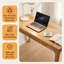 Bureau moderne en bois massif avec tiroirs, bureau à domicile à bords lisses pour petits espaces, bureau de travail pour chambre à coucher-129607441