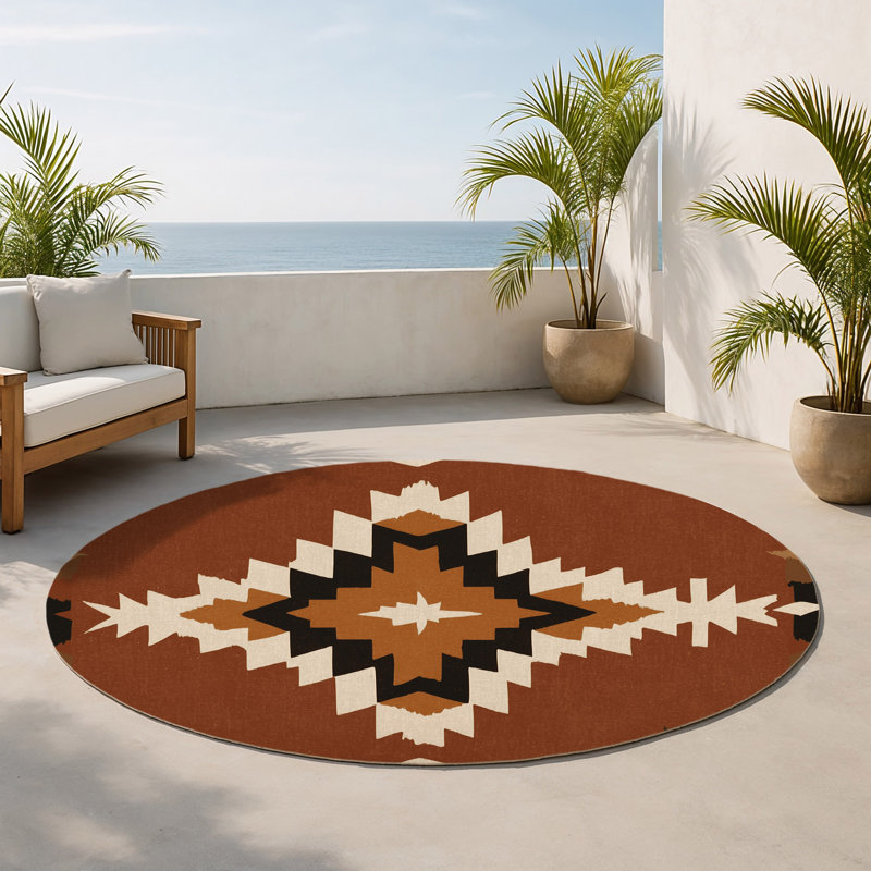 Tapis intérieur et extérieur Clay Horizons, Rond 5 pi