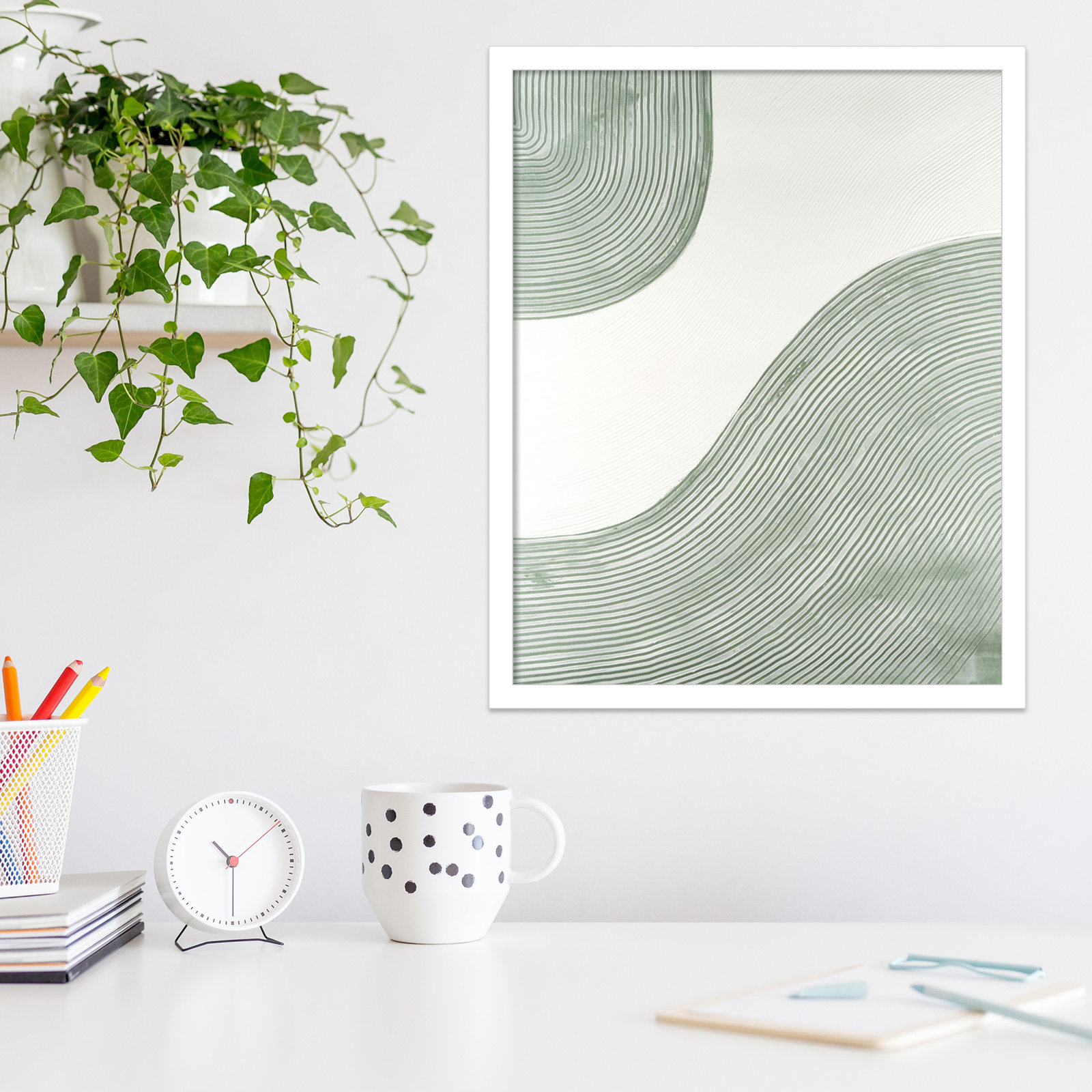 Get Going by Vanna Lam, White, 21" H x 17" W x 1" D
