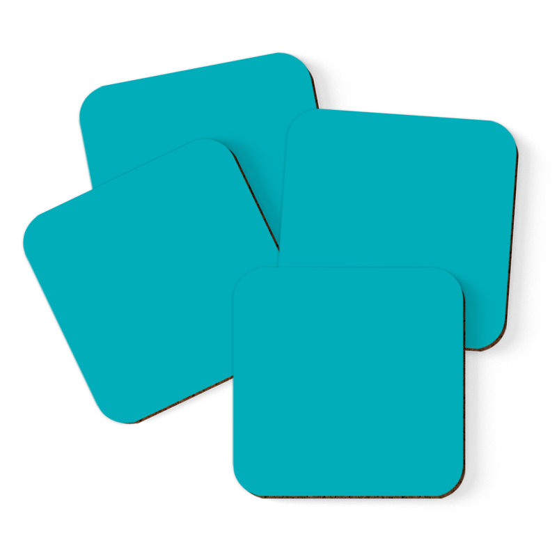 Sous-verre café, Turquoise aqua