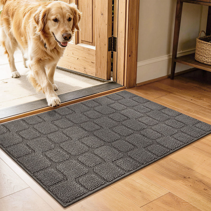 Tapis antidérapant antidérapant et résistant, Gris, 32 po x 48 po