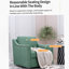 Fauteuil pivotant en lin et coton