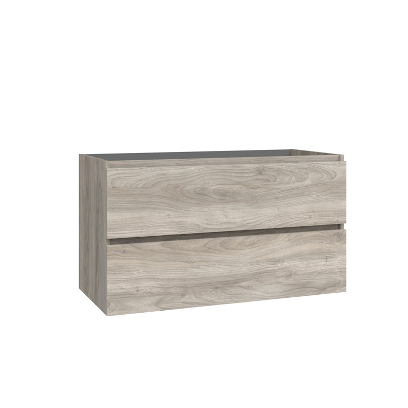 Base de meuble-lavabo simple 38,9 po Flora seulement, Pin gris