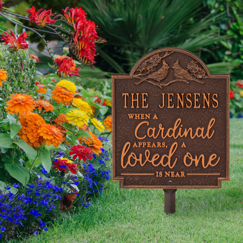 Plaque de jardin en aluminium, Cuivre antique, Oui