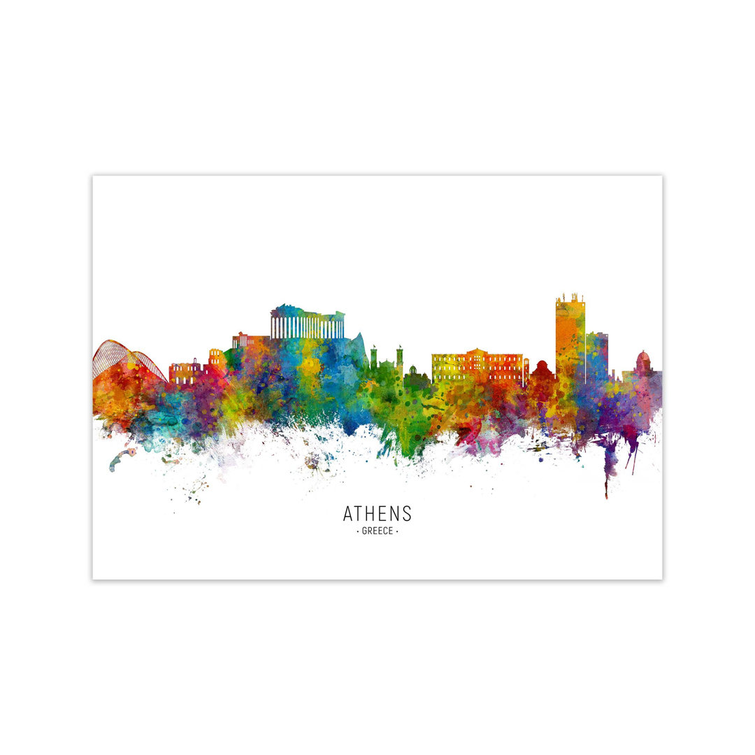 Athens Greece Skyline by Michael Tompsett - Print
