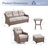 6 Piece Brown Wicker Patio Furniture with Cushions-103988230