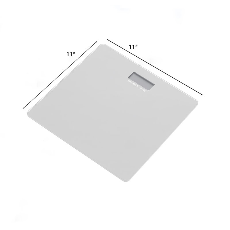 Square Digital Bathroom Scale - White, White
