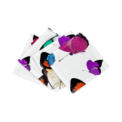 Butterflies Cotton Sateen Cocktail Napkins