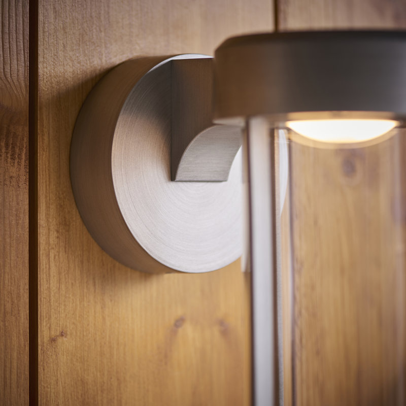 Pembroke LED Outdoor Wall Lantern, Aged Pewter