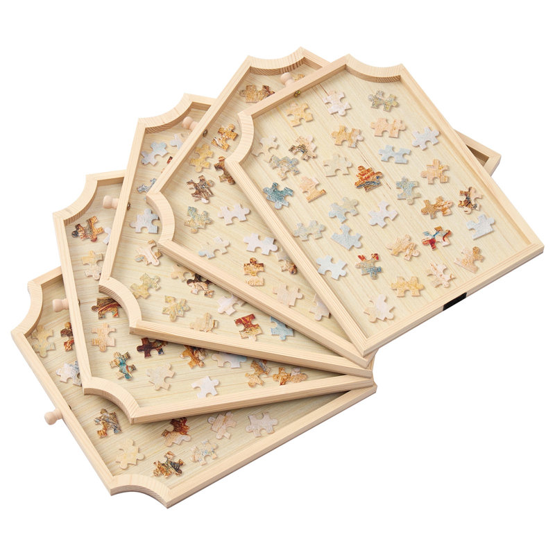 Planche à puzzle rotative 1000 pièces avec 5 tiroirs et housse VEVOR