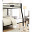 Lit superposé noir sablé, taille double / grand, structure en métal, poids de 121 lb, barrière de sécurité pour lit noir supplémentaire, très grand / grand, hauteur de 65 po, avec foyer et côté