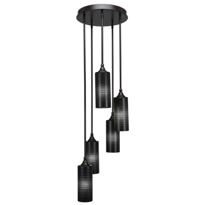 Luminaire suspendu suspendu grappe 5 lumières Shamar