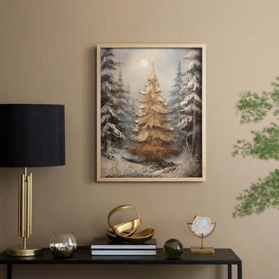 «Christmas Holiday Art», reproduction encadrée Dxxxix - bois massif