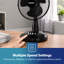 GEEPAS 12" Table Fan | Electric Portable Worktop Desk Fan with 3 Speeds 3 Blades, Adjustable Tilt Wide Angled Oscillation | Powerful Cooling Airflow for Home Office | 1 Year Warranty, 35W