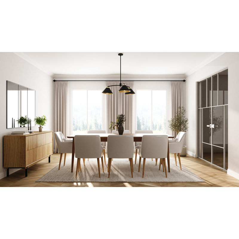 Alterma 3-Light Matte Black Chandelier