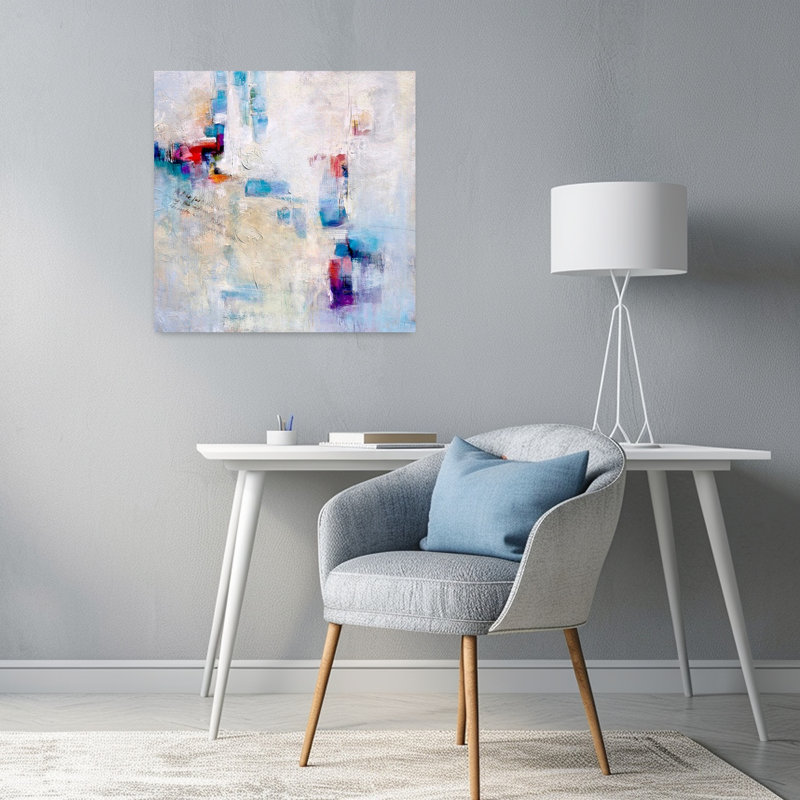 Conversation Abstract Contemporary Art, 24" H x 24" W
