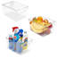 Ensemble de bacs de rangement en plastique transparent Sorbus - Organisateur de réfrigérateur et de cuisine (paquet de 3)