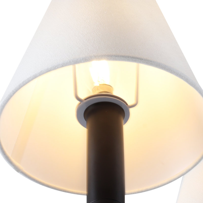 Iron 5-Light Chandelier, Noir mat