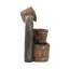 10.4X9.4X19.1" Decorative 3 Tier Bucket Fountain With Lights And Pump, Brown