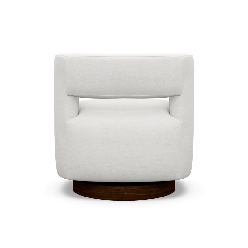 Crystle Swivel Barrel Chair, 5246-99, Walnut
