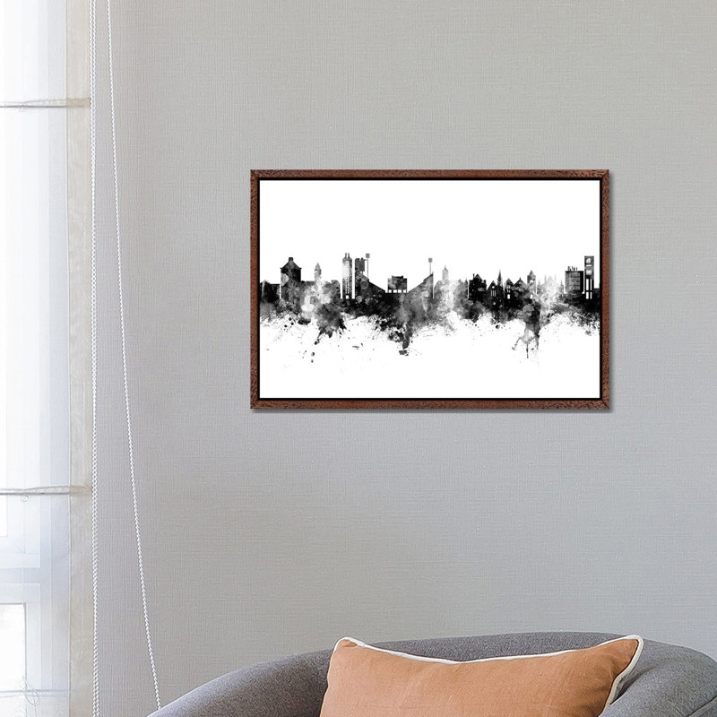 Lawrence Kansas Skyline by Michael Tompsett - 1 Piece Wall Art on Canvas, 45.72cm H x 66.04cm W x 3.81cm D