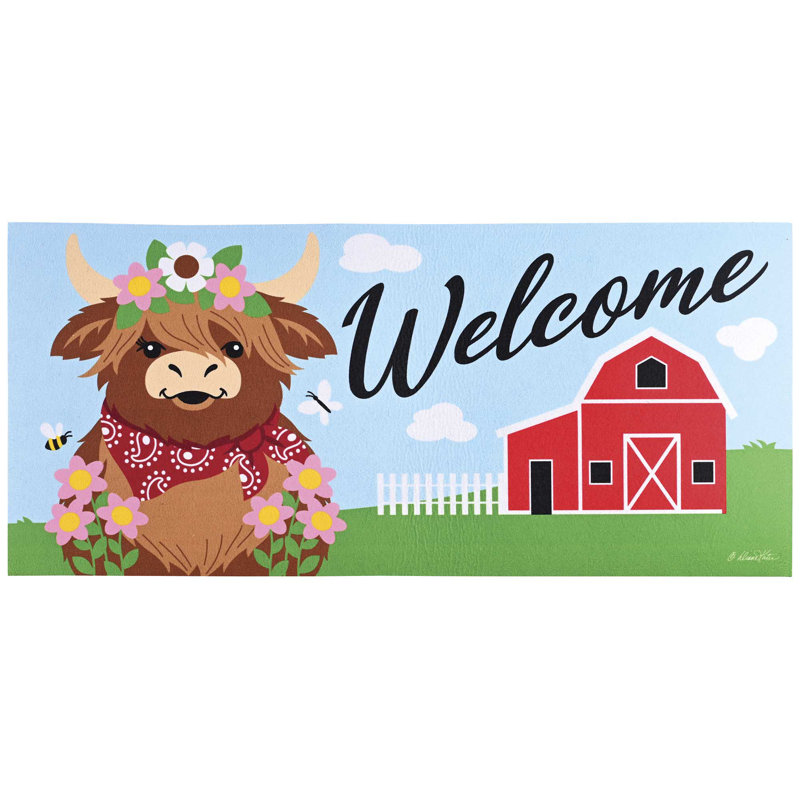 Paillasson Welcome Highland Cow