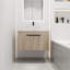 Ensemble de meuble-lavabo moderne 30 po avec lavabo en céramique, meuble-lavabo mural en chêne blanc avec porte à fermeture en douceur-1017120210-1017120207