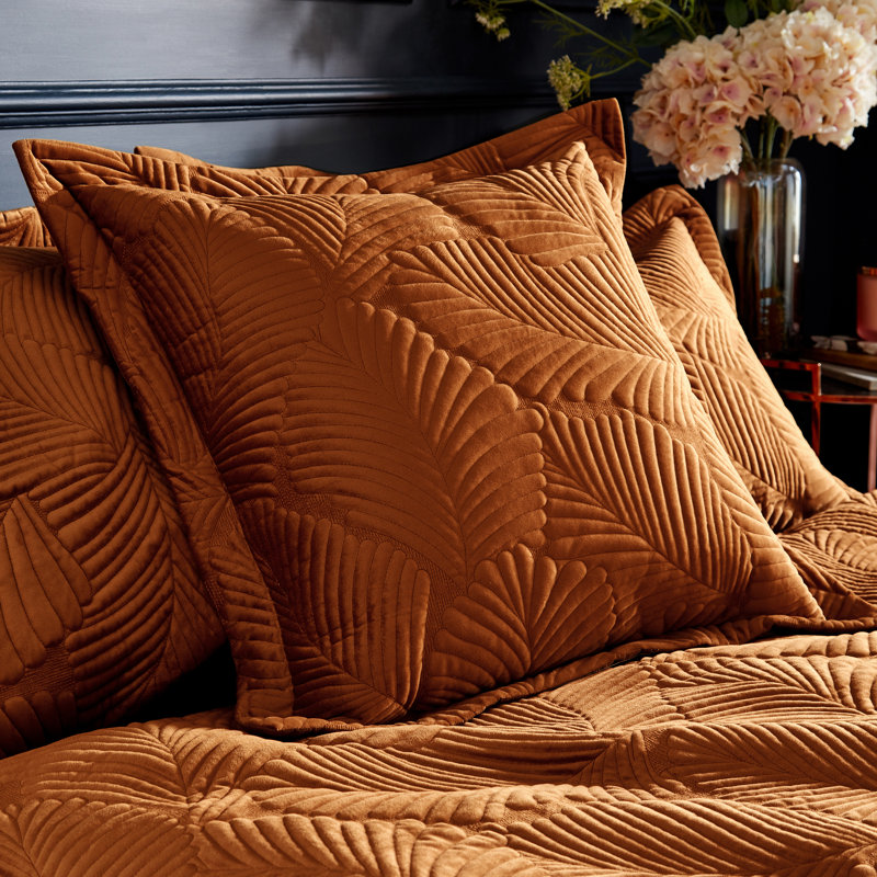 Palmeria Duvet Cover Set, 200cm W x 200cm L, Rust