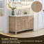 Lala 48" Single Bathroom Vanity with Grain White Engineered Stone Countertop without Mirror-669161385