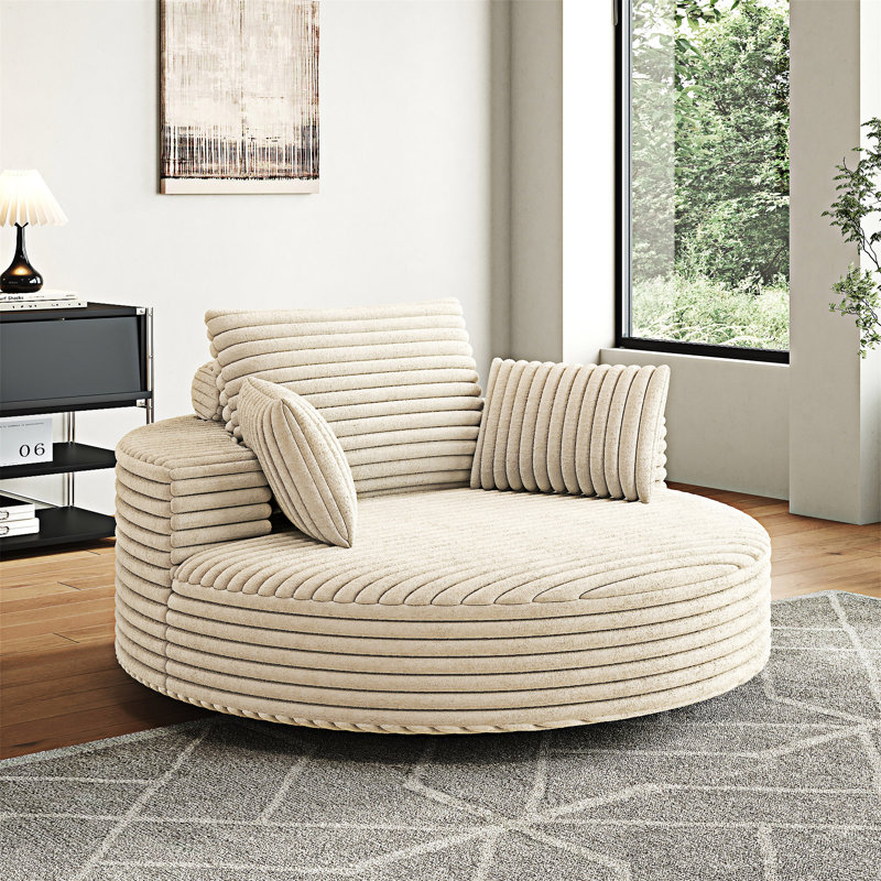 Canapé rembourré simple pivotant, Beige