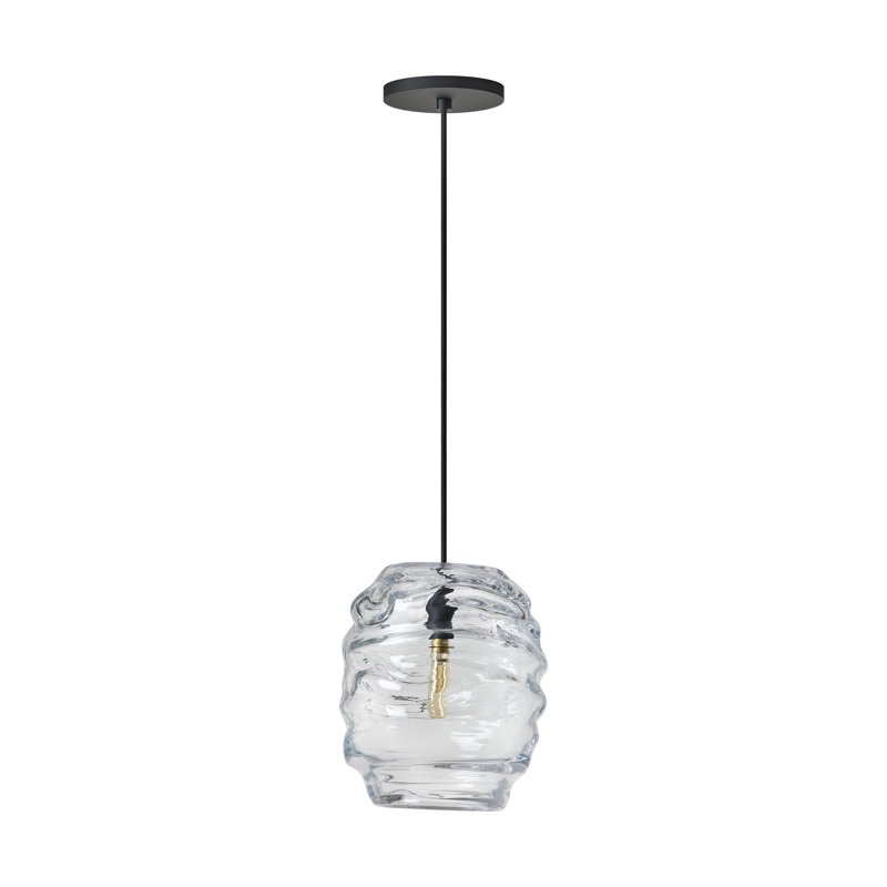 Audra 1 - Light Pendant, Black/Clear