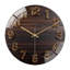 Horloge murale 12 po ronde en verre trempé avec mouvement à quartz silencieux-409776736