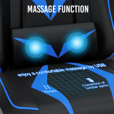 Ergonomic Massage Gaming Chair With Adjustable Armrests