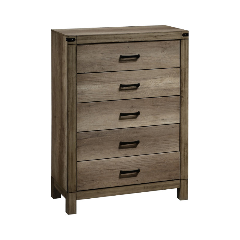 Meubles rustiques en bois massif de 1 chambre à coucher avec commode à cinq tiroirs 1 pièce