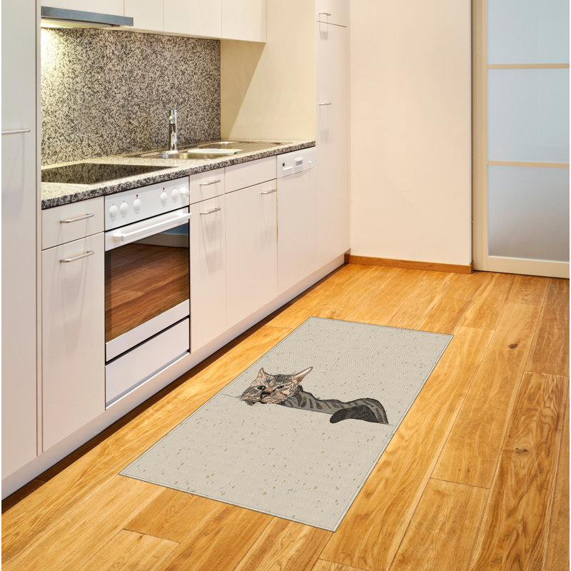 Tapis décoratif pour chat en fibre de polyester à haute densité, Rectangle 2 pi 7 po x 5 pi