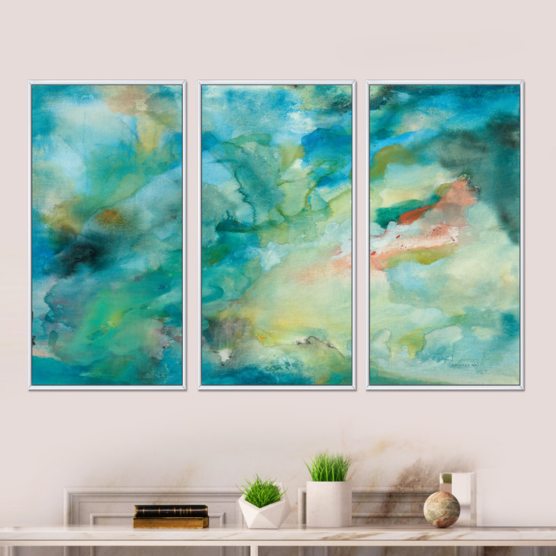 Interstellar - Ensemble de 3 reproductions d'art moderne sur toile encadrées, Blanc, H 32 po x l 48 po x P 1 po