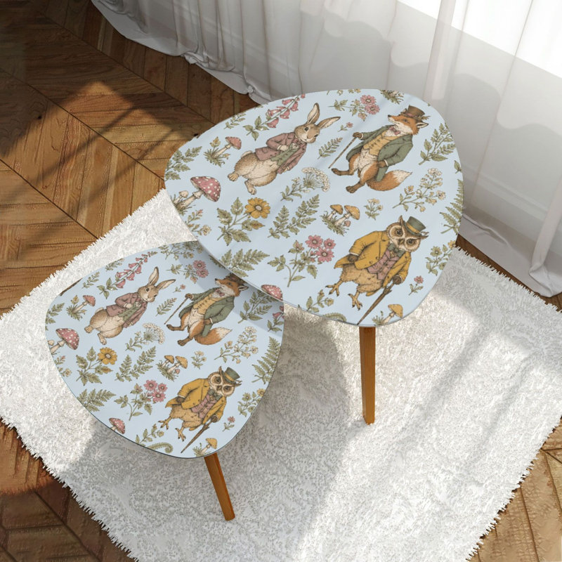 Ensemble de 2 tables basses gigognes Triangle