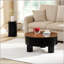 Round Nesting Coffee Table Set With Storage, Space-Saving Design For Modern Living Rooms, Black And Tempered Glass-1121665266