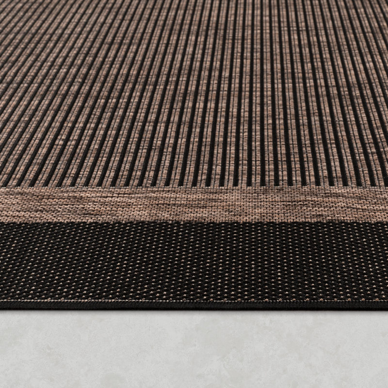 Tapis intérieur / extérieur tissé à la machine Wick St Lawrence, Rectangle 5 pi 3 po x 7 pi 3 po