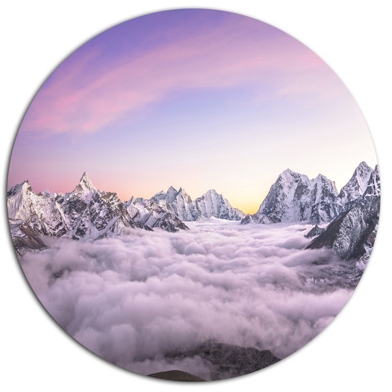 «Clouds Sunrise Ama Dablam», impression, H 23 po x l 23 po x P 1 po, Métal