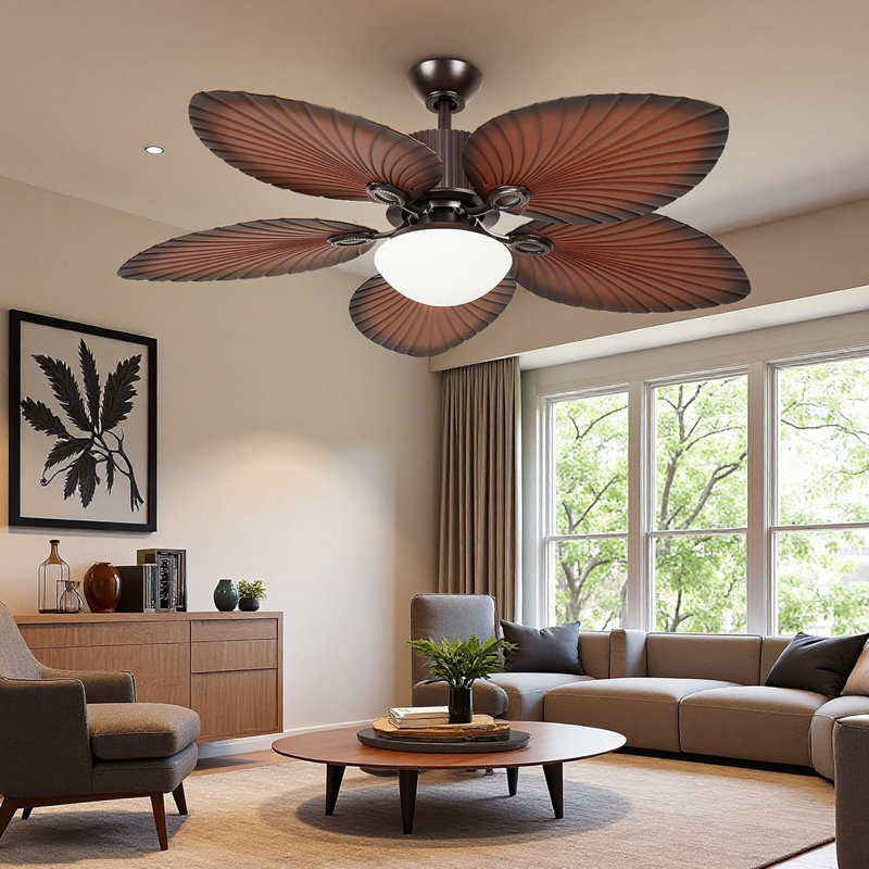 Ventilateur de plafond 52 po Tropical, Brun