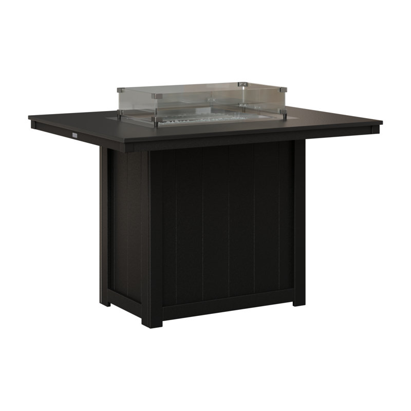 Foyer de table berlinois Donoma, H 36 po x l 41 po x P 54 po, Plateau martelé noir avec base noire
