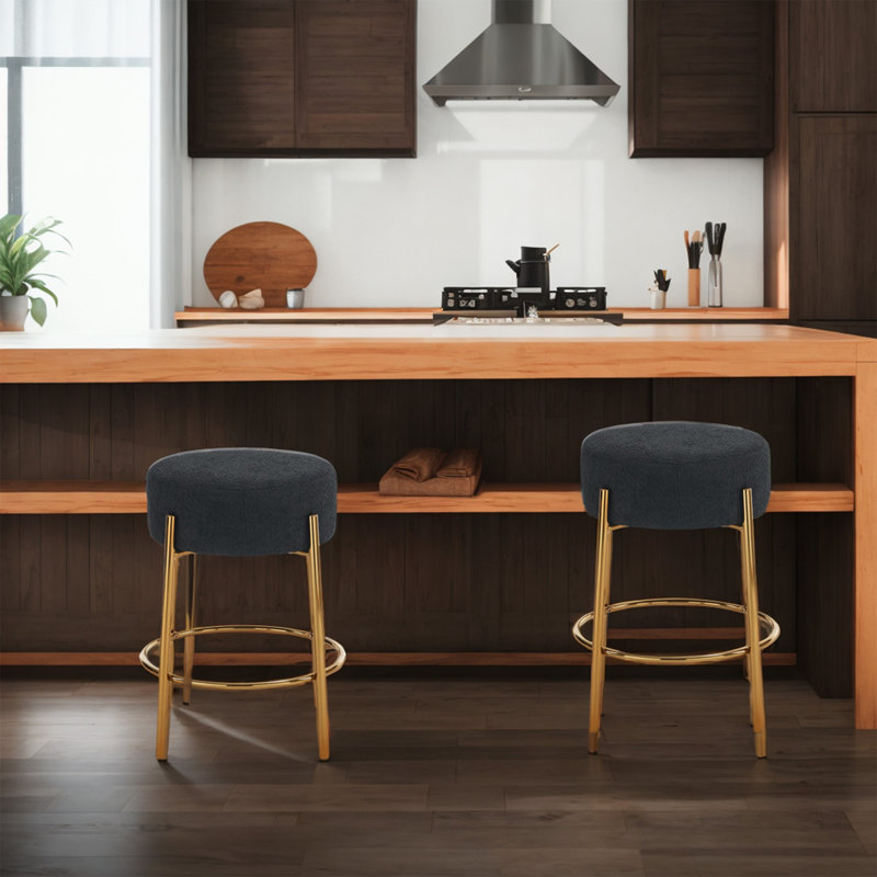 Tabouret de comptoir 23,81 po Kyion, Noir