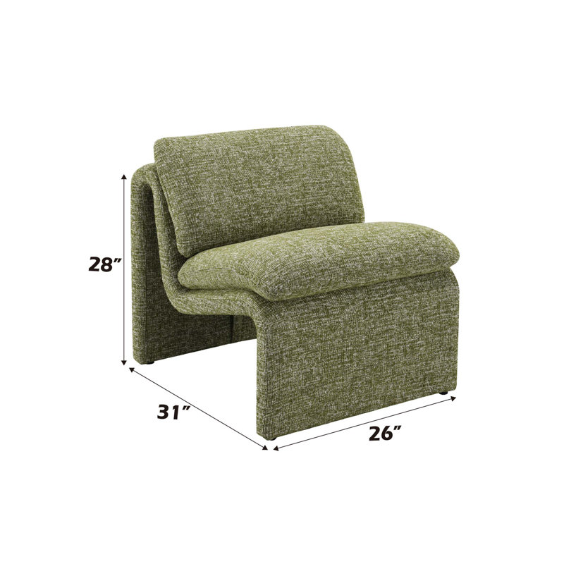 Chaise d'appoint innovante Elegance Jaeda, Green