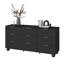 Commode à motif de vagues à 63 tiroirs l 63 po avec dispositif anti-basculement-1241745045