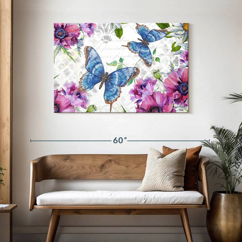 Jardin floral papillon II, H 30 po x l 45 po