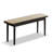 Modern Style Black Color Solid Oak Wood Dining Bench With Rattan Detail-1894844767