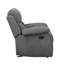 Élégant chenille grise avec table inclinable et porte-gobelet souple pratique