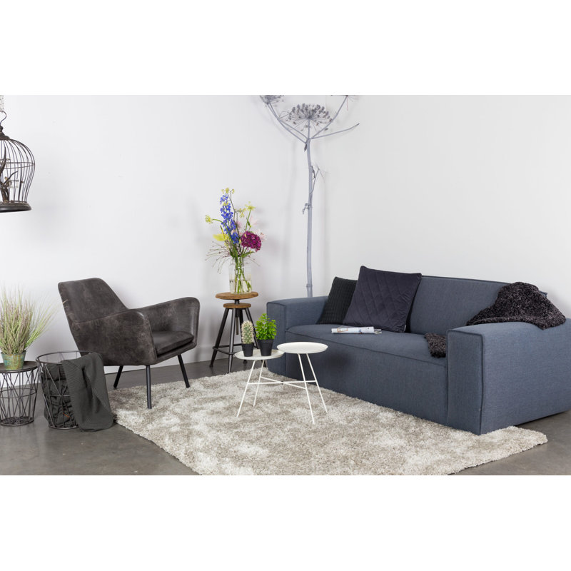 Bon Faux Leather Accent Chair, Gray Faux Leather