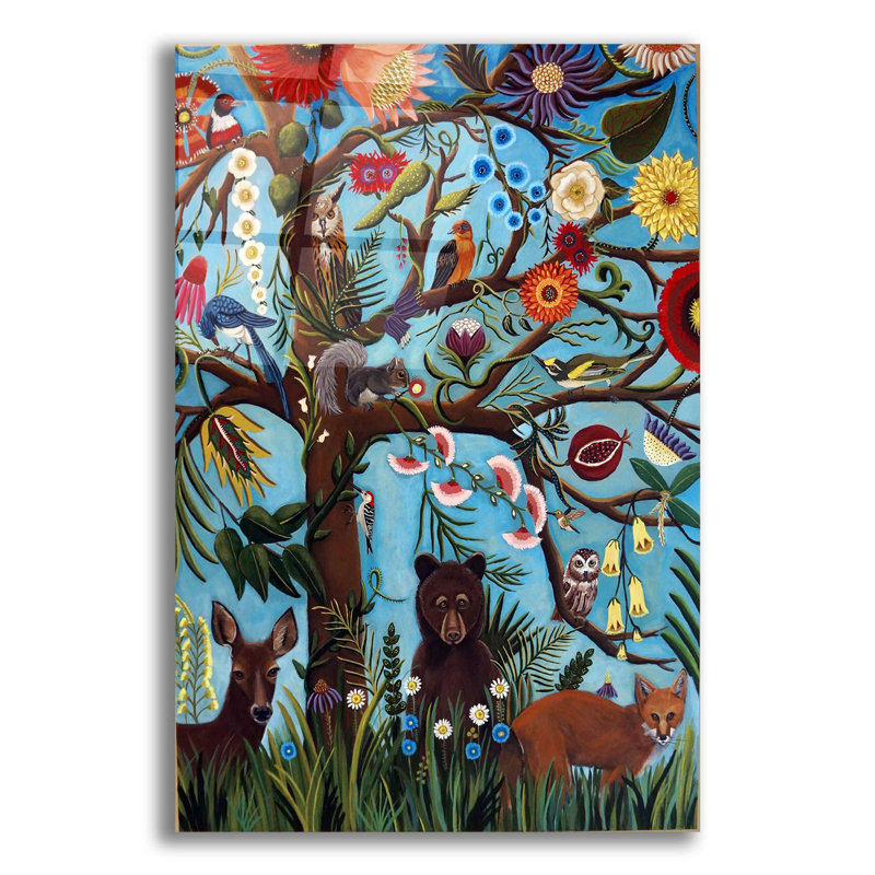 Red Barrel Studio® 'Tree Of Life' By Catherine A Nolin, Acrylic Glass Wall Art, 12"X16", H 24 po x l 16 po x P 0,2 po